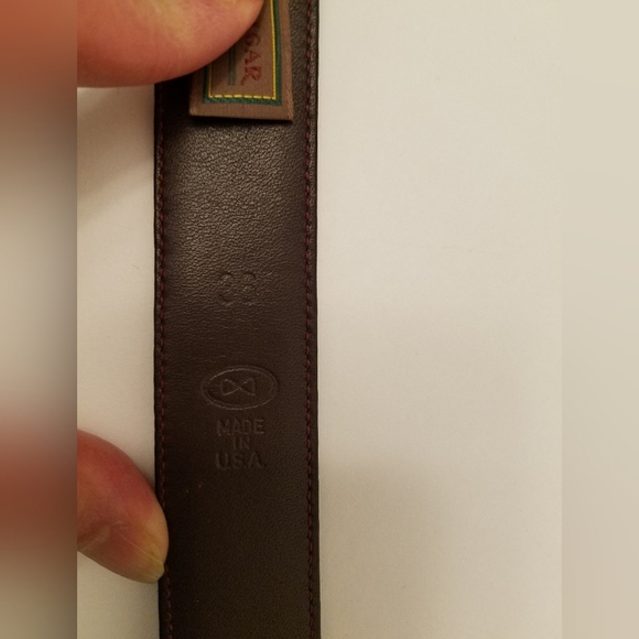 Trafalgar Men's Leather Snakeskin Belt Black  Size 36 Gold Tone Square Buckle - Picture 8 of 15